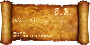 Búz Márta névjegykártya